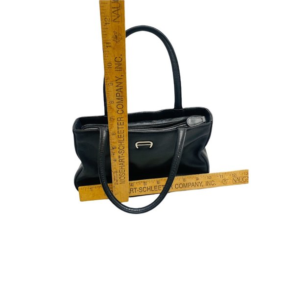 Atienne Aigner Vintage 60s Black Leather Shoulder Bag Style 7280R EUC - Picture 8 of 11